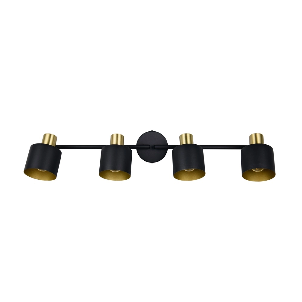 Deckenlampe Eva 4-flammig schwarz mit gold Trio 4017807654677