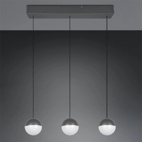 3-Licht Pendellampe Senta Anthrazit Trio 4017807697858