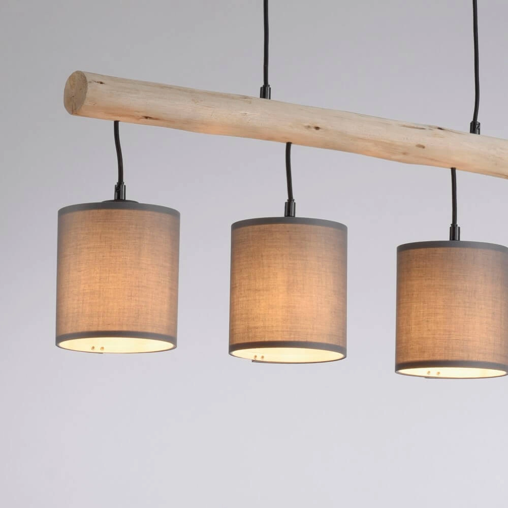Ländliche Hängelampe Green Tribu Taupe Just Light 4043689995171