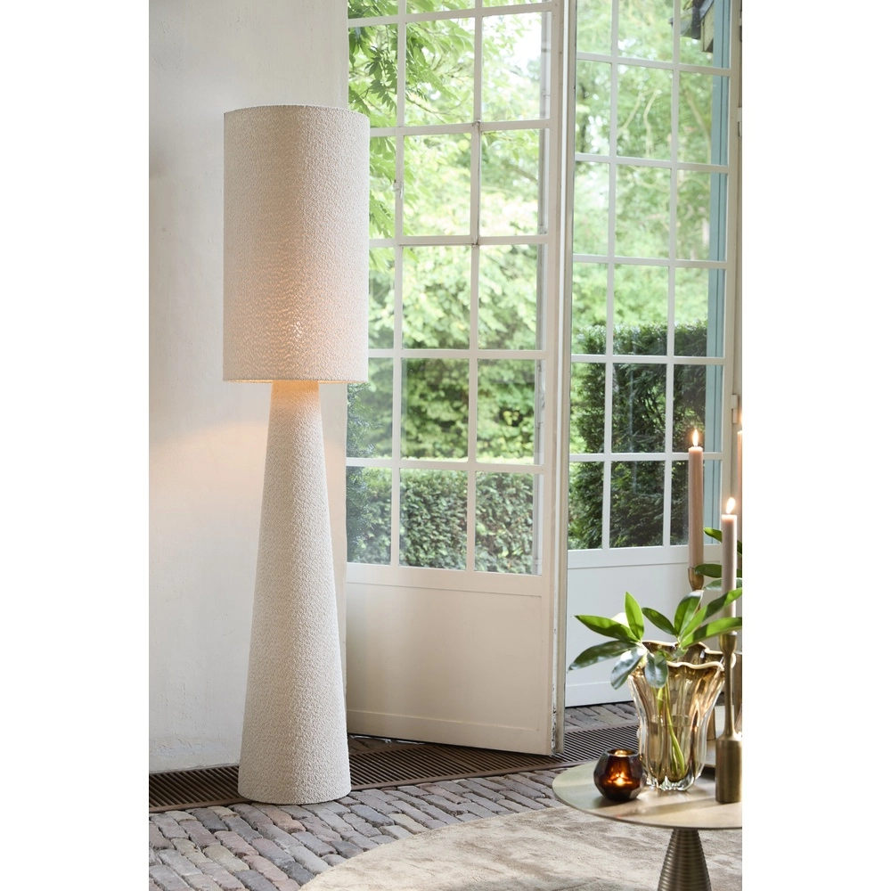 Stehlampe Micky Ø 38 cm – bouclé – Sand Light & Living 8717807761158