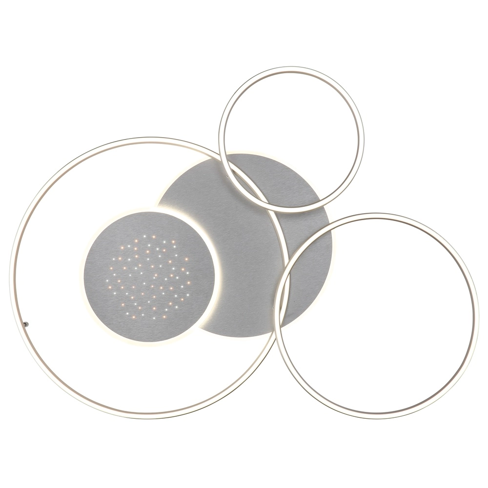 Silbergraue Deckenlampe Johnson Moderne Zeit Globo 9007371580552