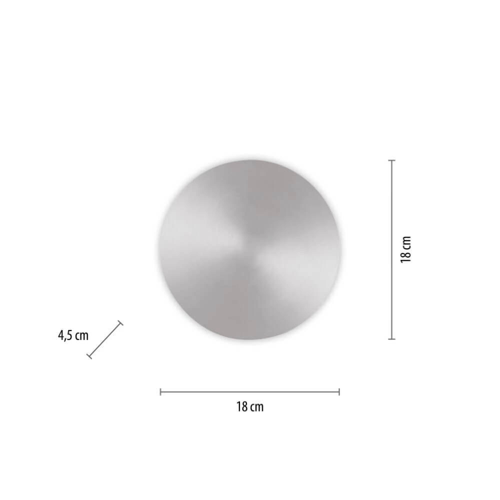 Design-Wandleuchte Akku Puntua Ø 18cm Aluminium Paul Neuhaus 4012248372500