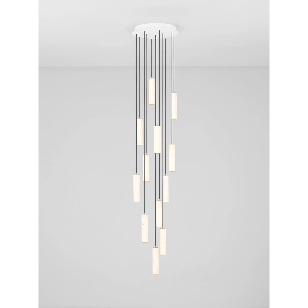 Pendellampe Diletto Gold mit weißen 12-Lichtern Lyora 5212063503243