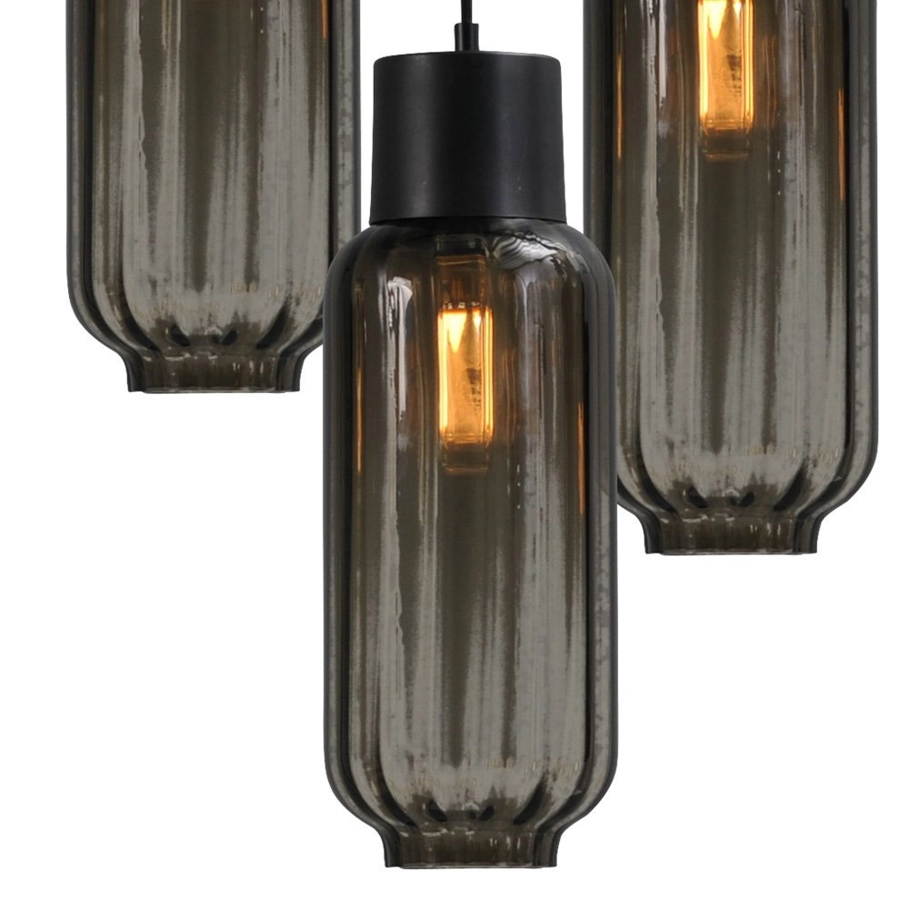 Pendelleuchte Lett ll 3-Licht-Rauchglas Masterlight 8718121181288