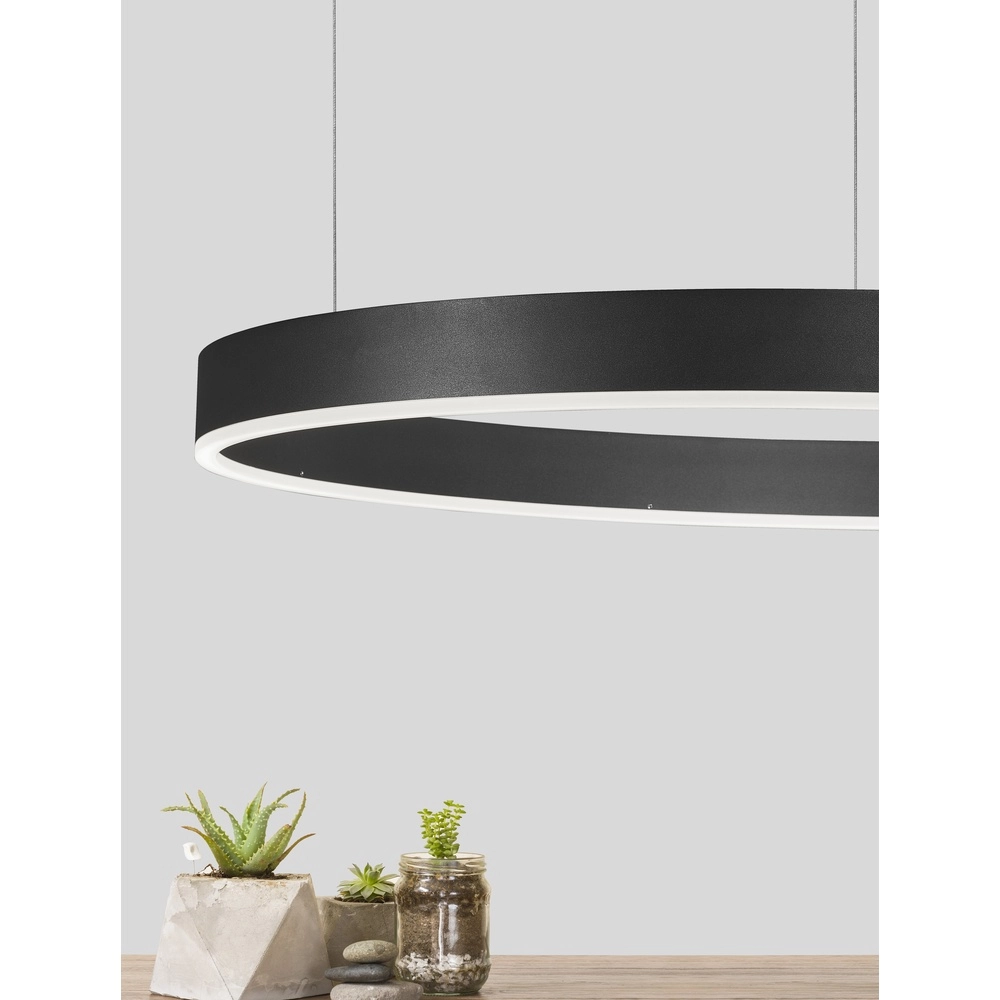Pendelleuchte Motif schwarz Ø 80cm 3000K Lyora 5212017421975