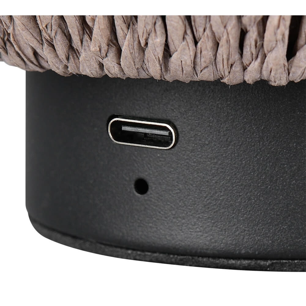 Tischleuchte aus Rattan Lira Wiederaufladbar Trio 4017807643169