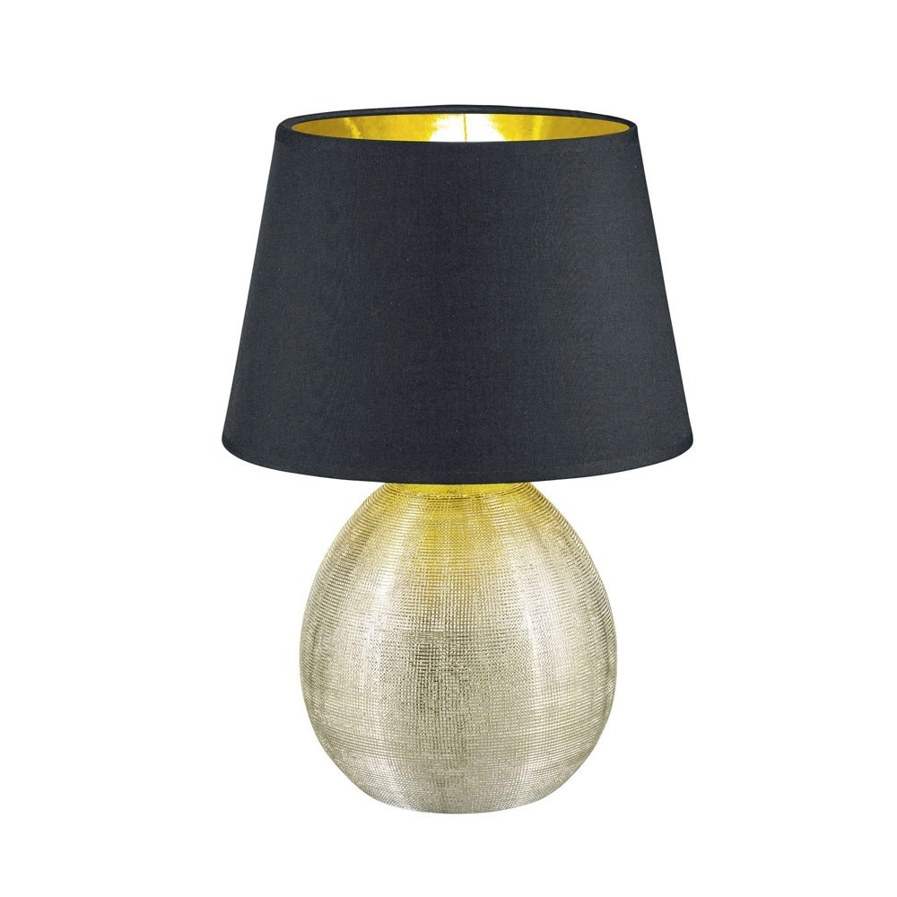 Tischlampe Luxor 35 cm Gold mit Schwarz