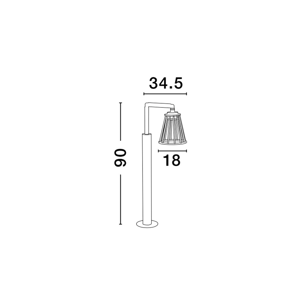 Schwarze Gartenlampe Carina Entwurf Lyora 5212017445261
