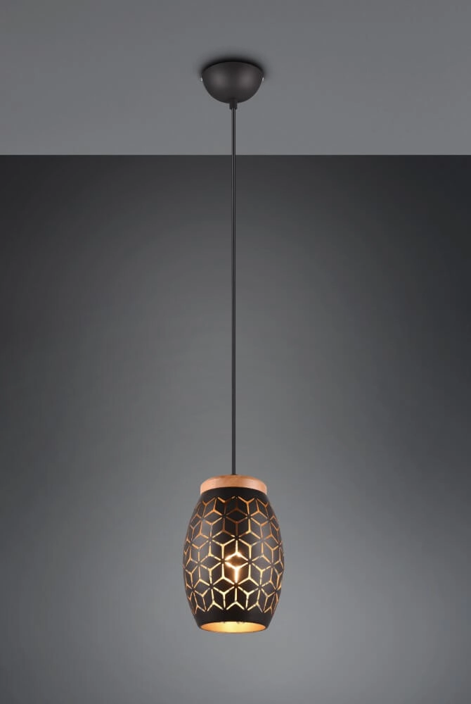 Schwarzgoldene Hängelampe Bidar Design Trio 4017807574883