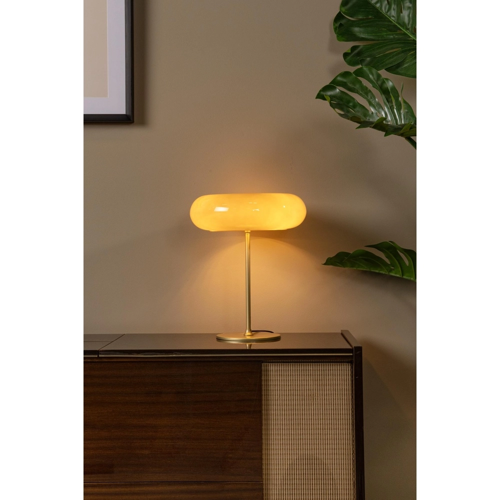 Tischlampe Sentino Ø 30 cm taupe Lucide 5411212106353