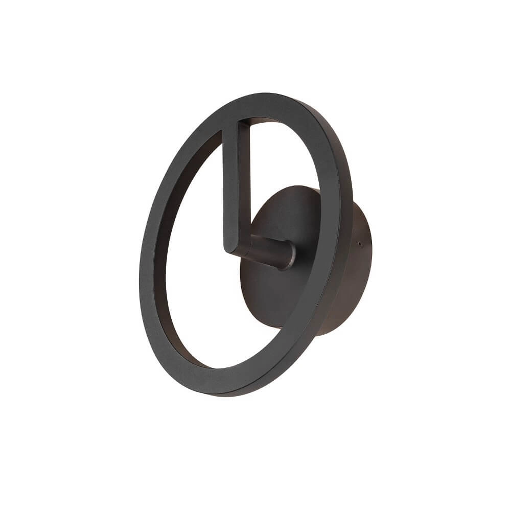 Schlanke Außenlampe Q-Ring Schwarz