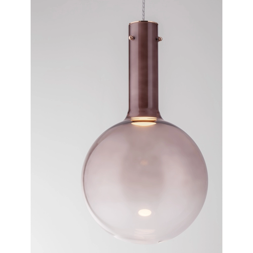 Pendelleuchte Nostos Braunes Glas