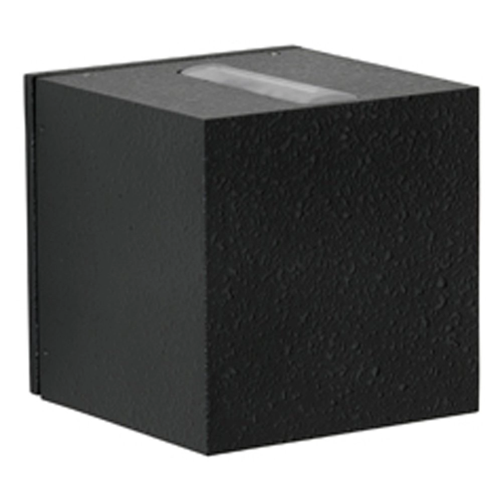 Quadratische LED-Wandleuchte Zenn 10,5 cm - schwarz