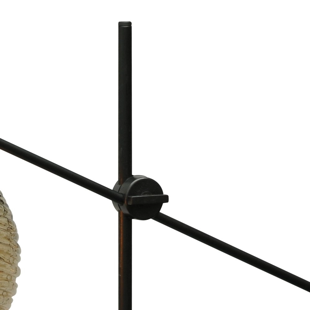 Verstellbare Tischlampe Quinto Smoke mit gestreiftem Glas Masterlight 8718121216577