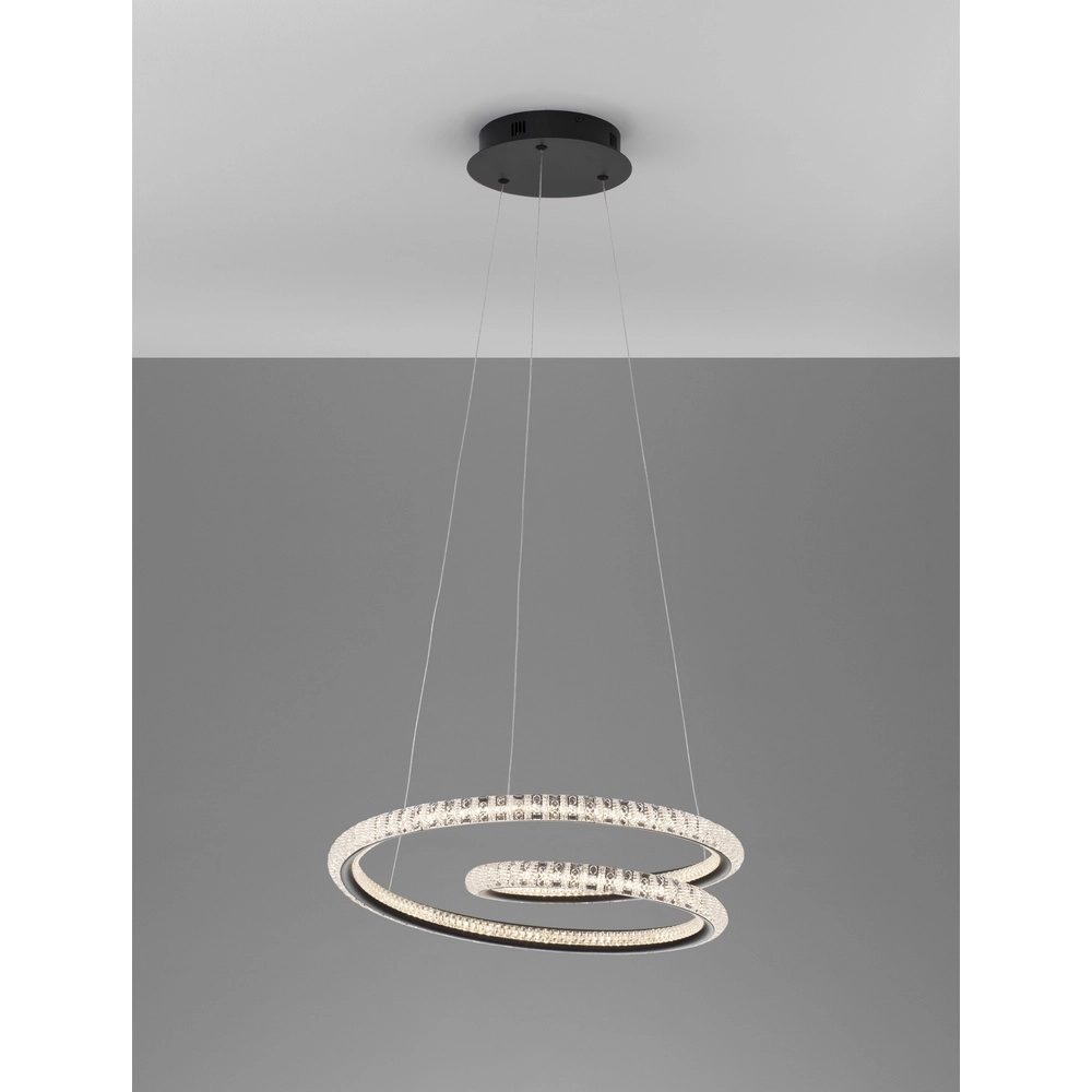 Design-Pendelleuchte Ginevra schwarz Ø 48cm Lyora 5212017433480