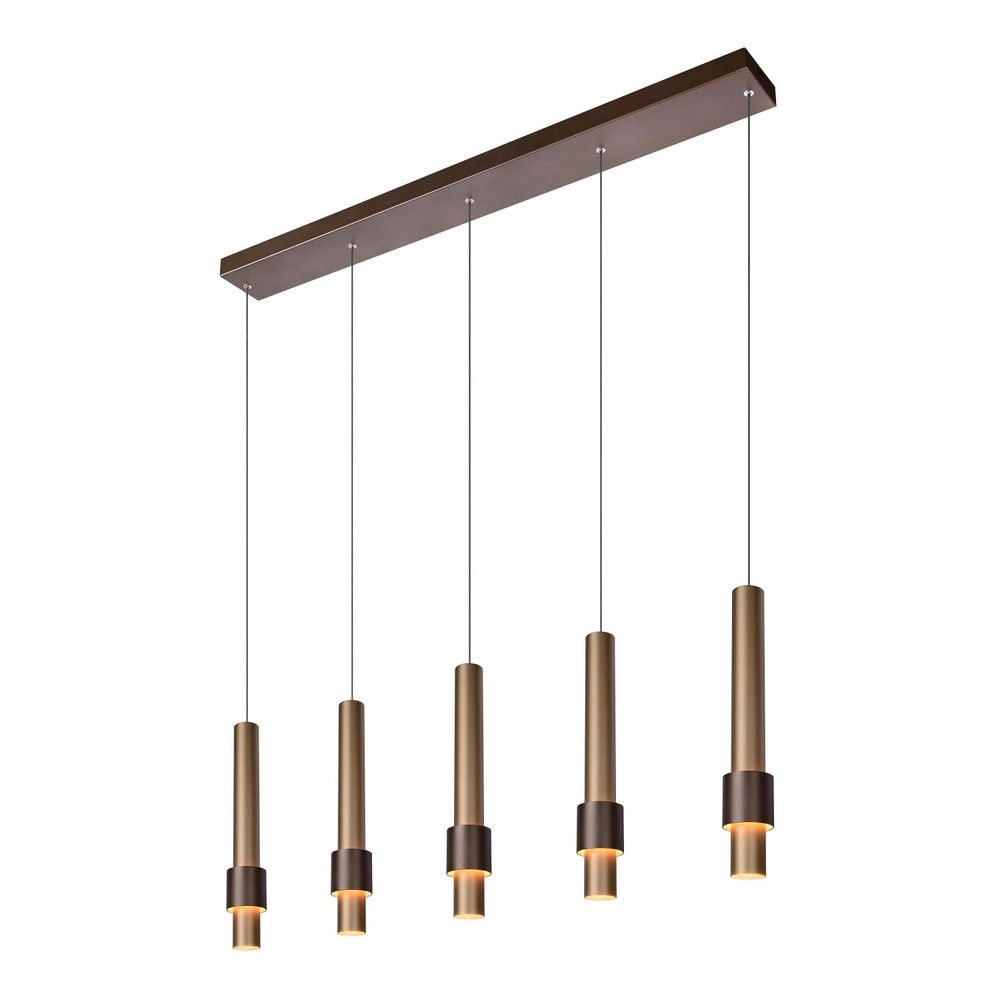 Elegante Pendellampe Margary 5-helles Kaffeebraun Lucide 5411212241900
