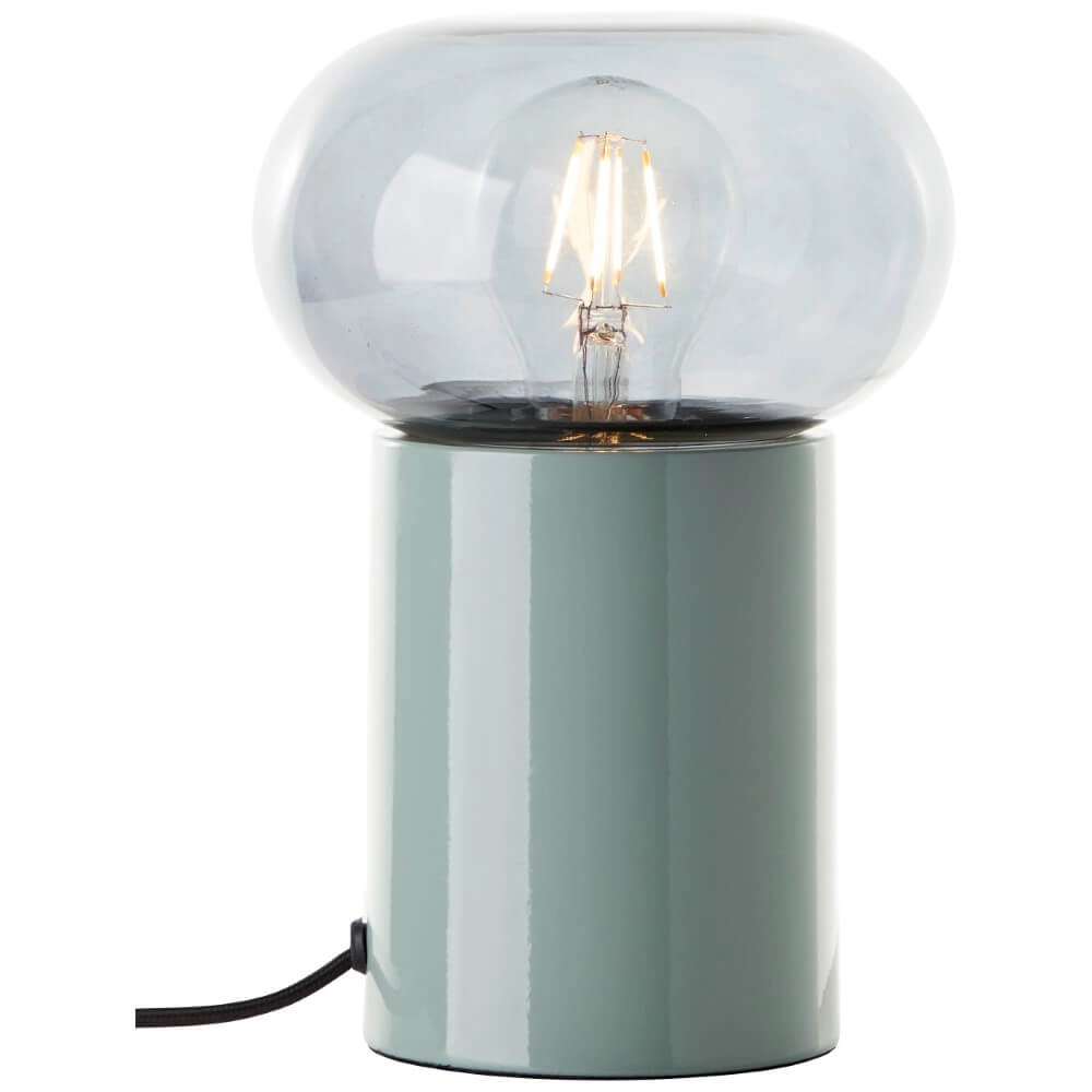 Grüne Tischlampe Knut mit Rauchglas Brilliant 4004353430152