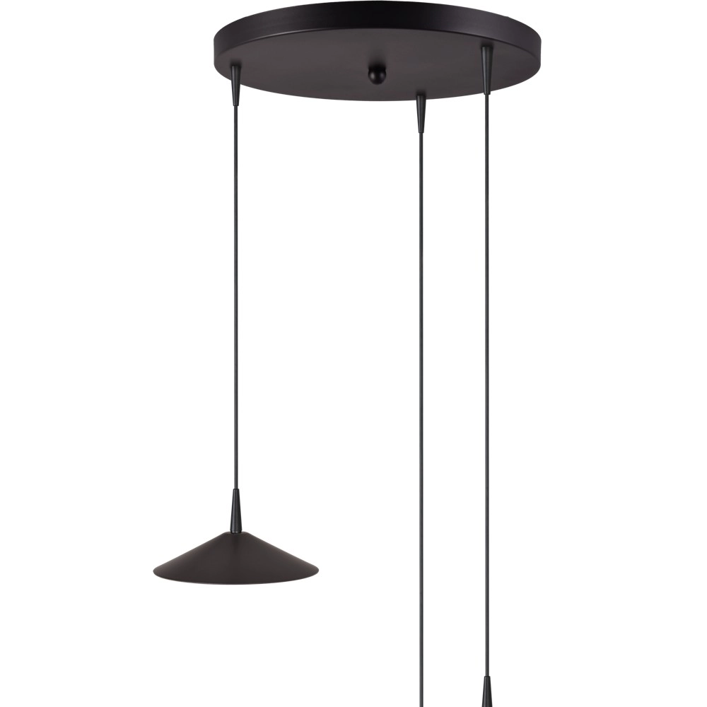3-Licht Pendellampe Ceppo schwarz Ø 18 cm rund Masterlight 8718121358628