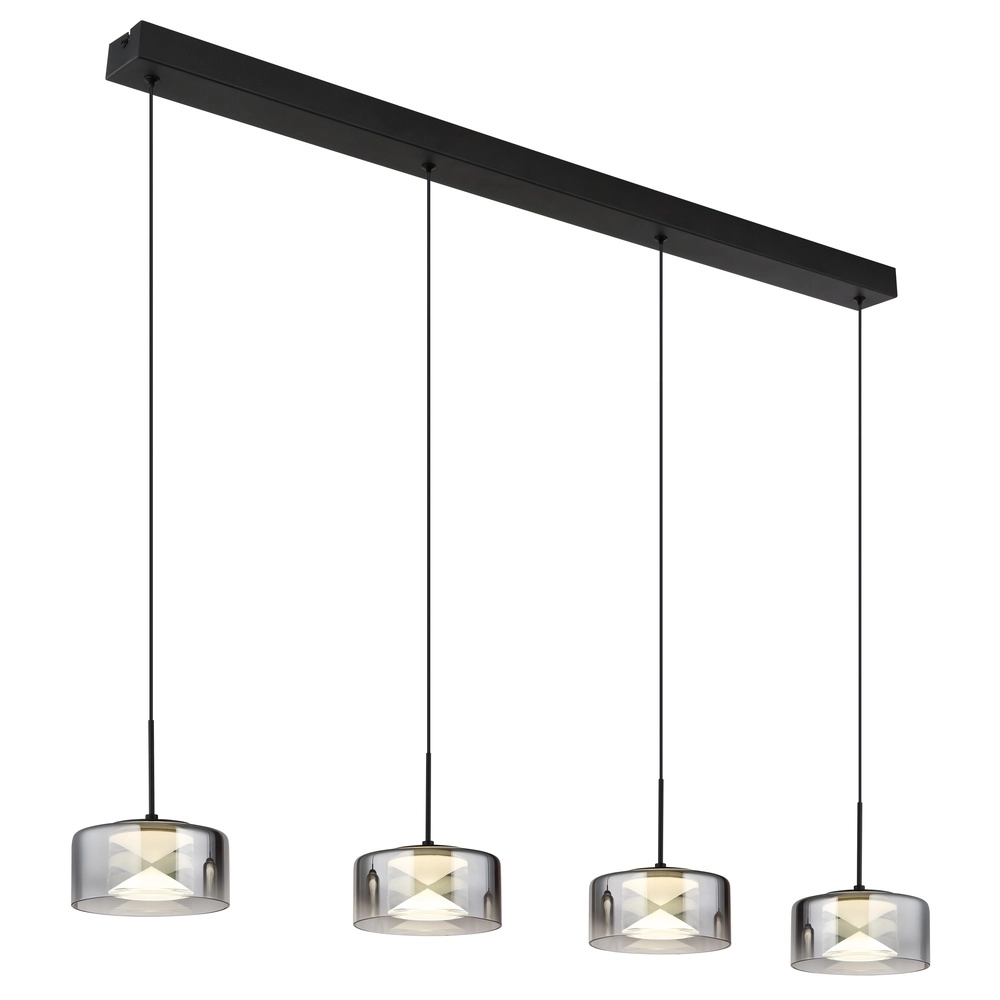 Design-Pendellampe Belinda 4-Licht Schwarz