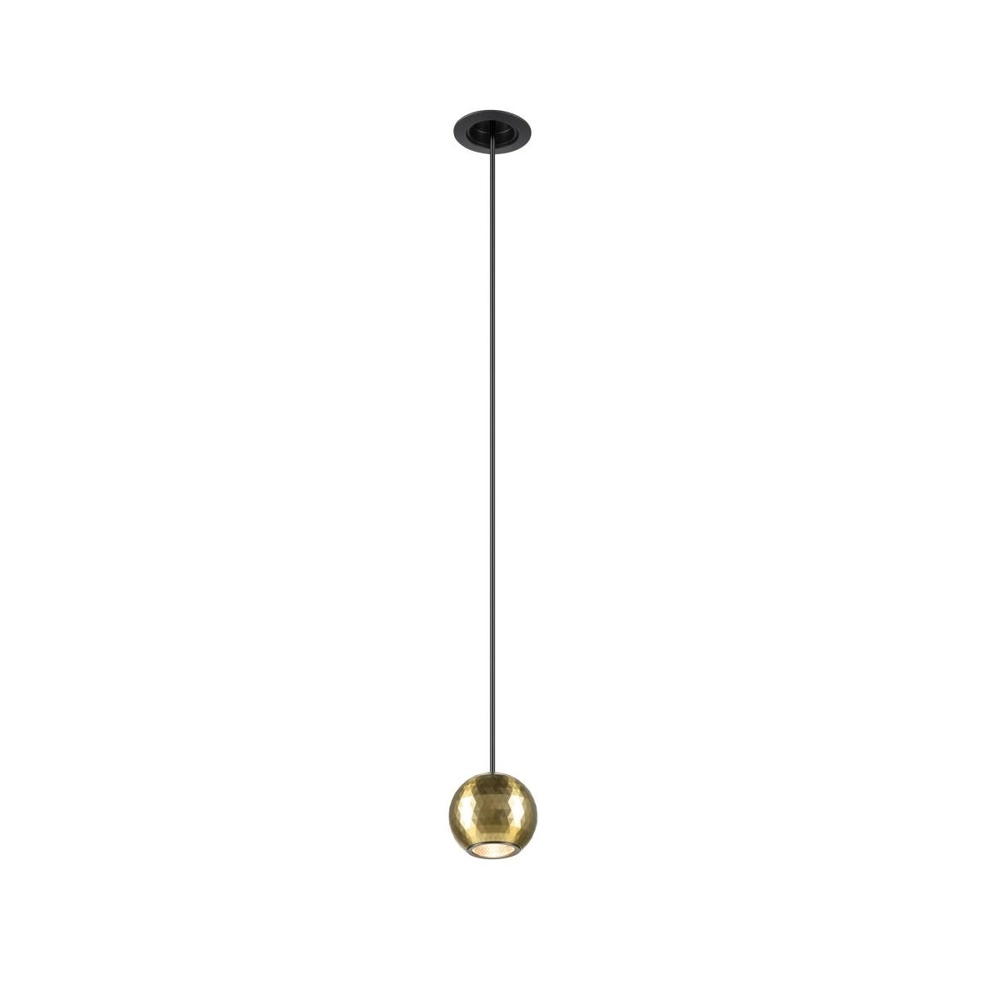 Einbau-Pendelleuchte Dysko schwarz mit gold