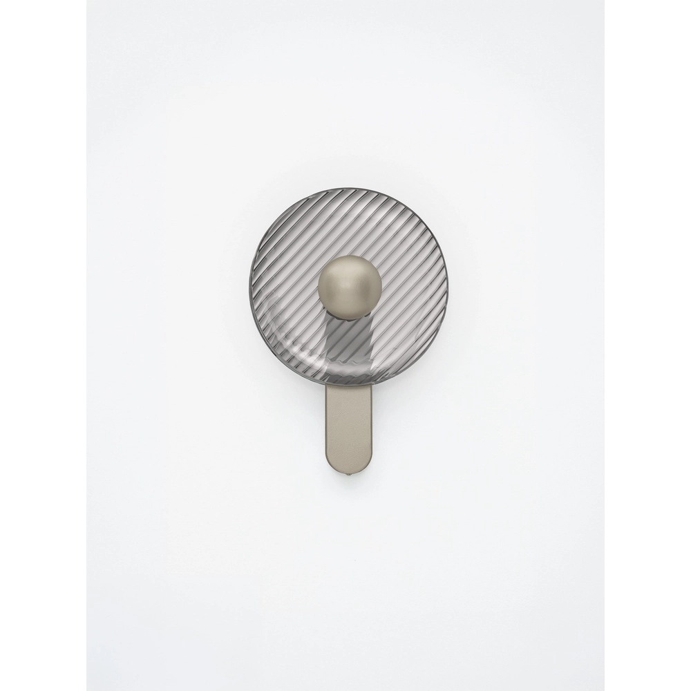 Design-Wandlampe Lavina silbergrau mit Rauchglas Ø 25 cm Lyora 5212063501409