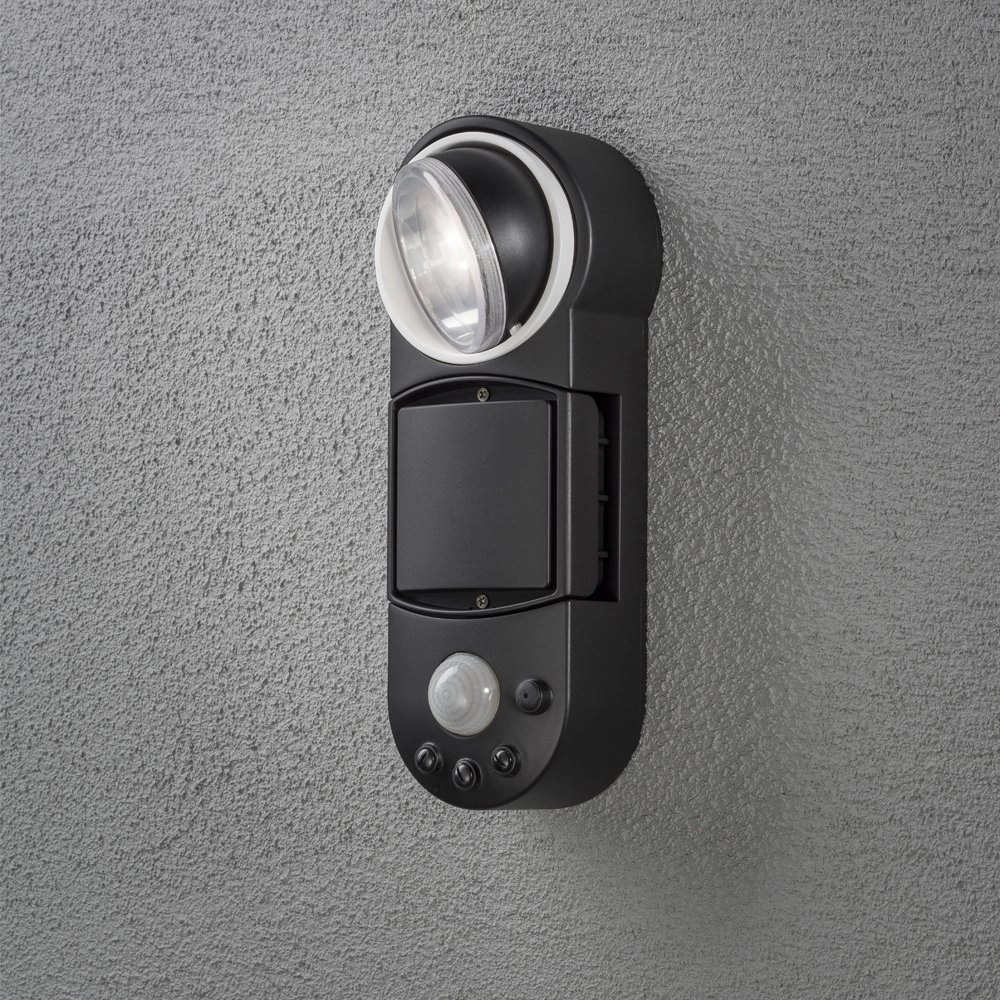LED-Wandleuchte Prato 10 cm schwarz mit Bewegungssensor KonstSmide 7318307696752