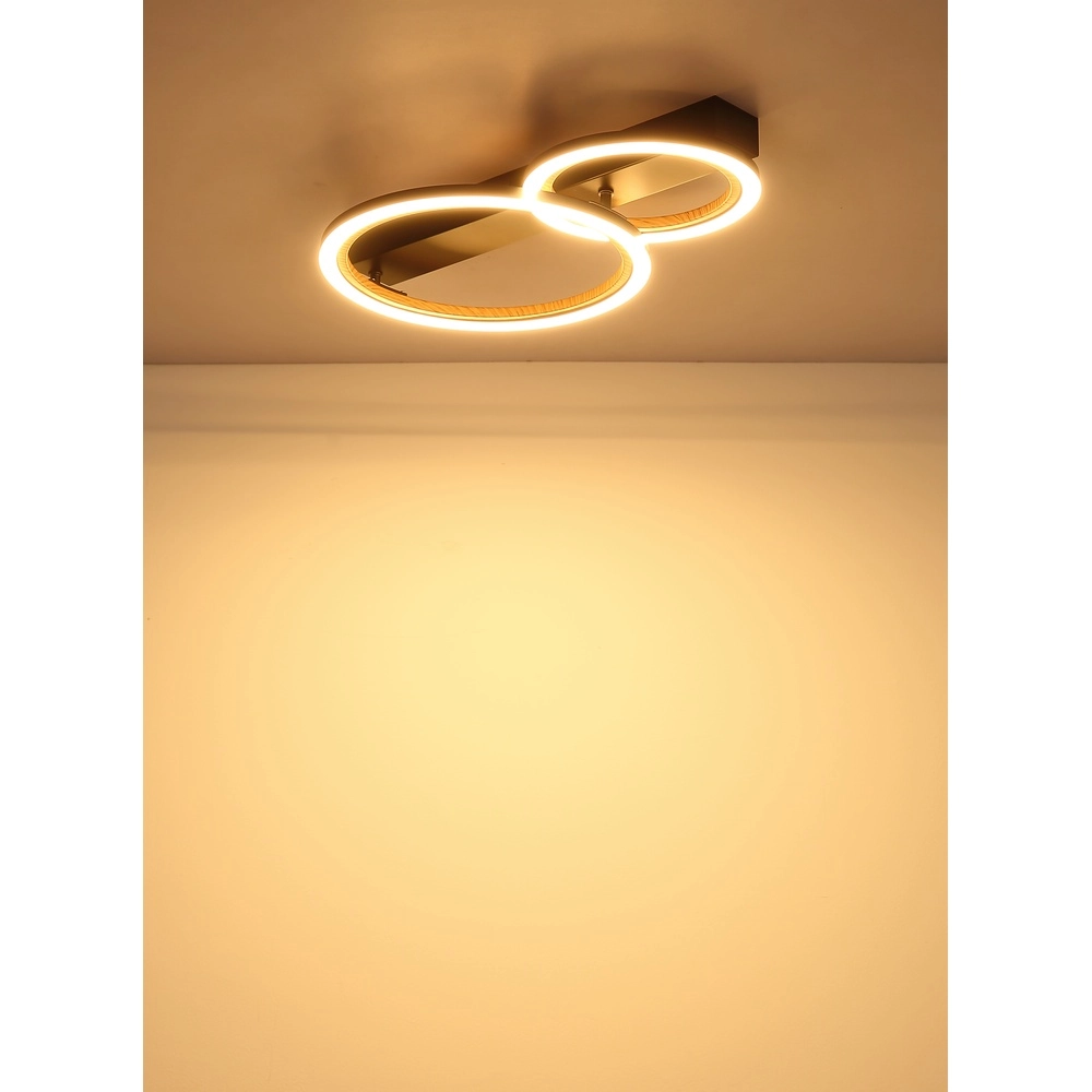 Deckenlampe Dakari I 2 schwarze Ringe Globo 9007371522798
