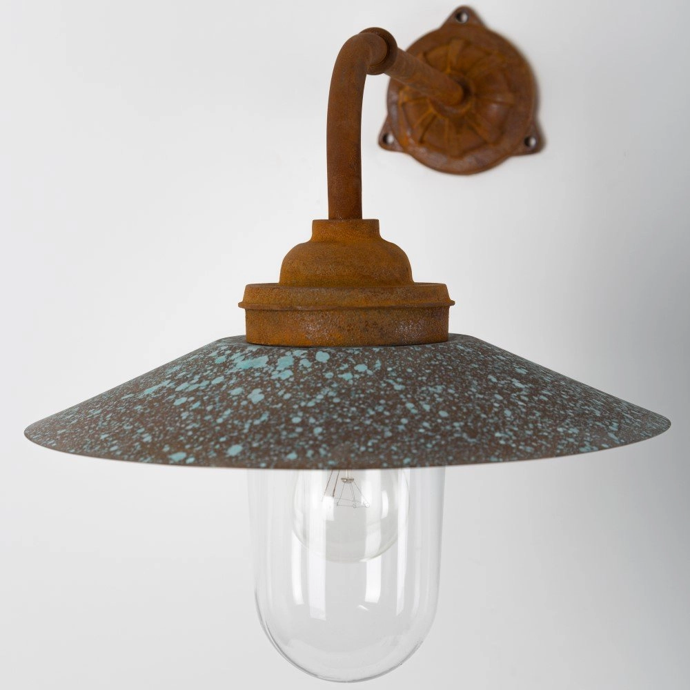 Cast iron wall lamp Provence rust brown with copper KS 8714732758307