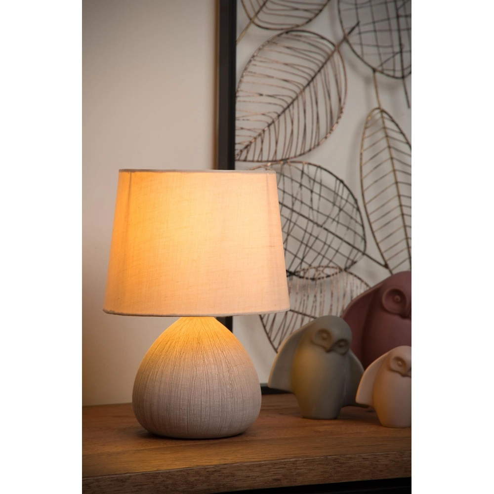 Tischlampe Ramzi Sandbraun Lucide 5411212470171