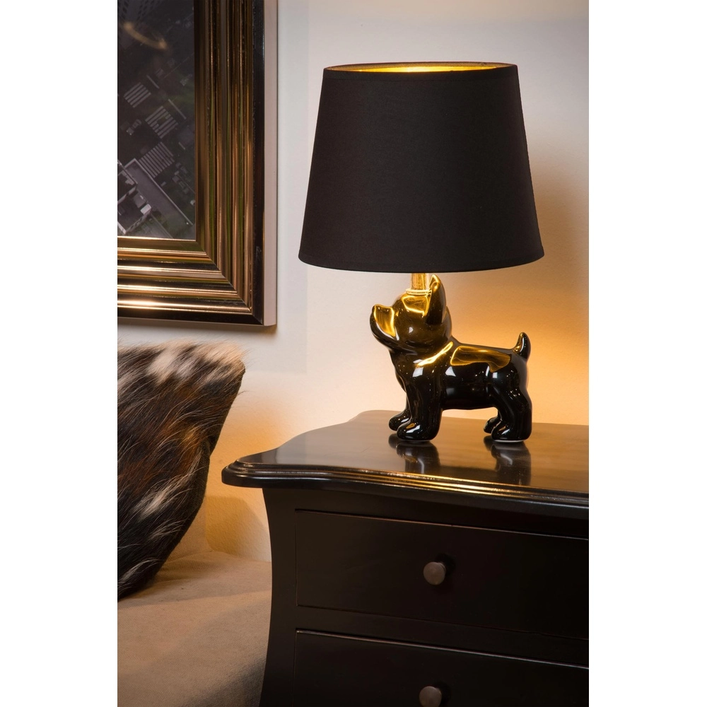 Tischlampe Extravaganza Sir Winston Hund Schwarz Lucide 5411212134103