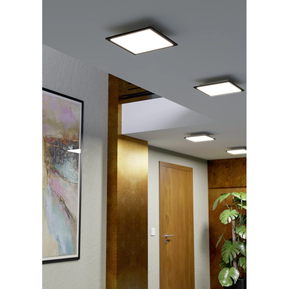 Smarte Deckenleuchte Moradillo-Z schwarzes Quadrat 29,5cm Eglo 9008606342105