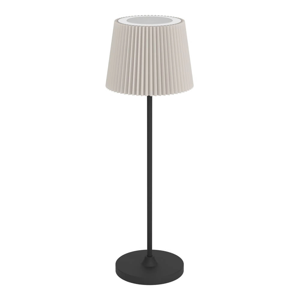 Tischlampe Leonero schwarz mit sandbraun