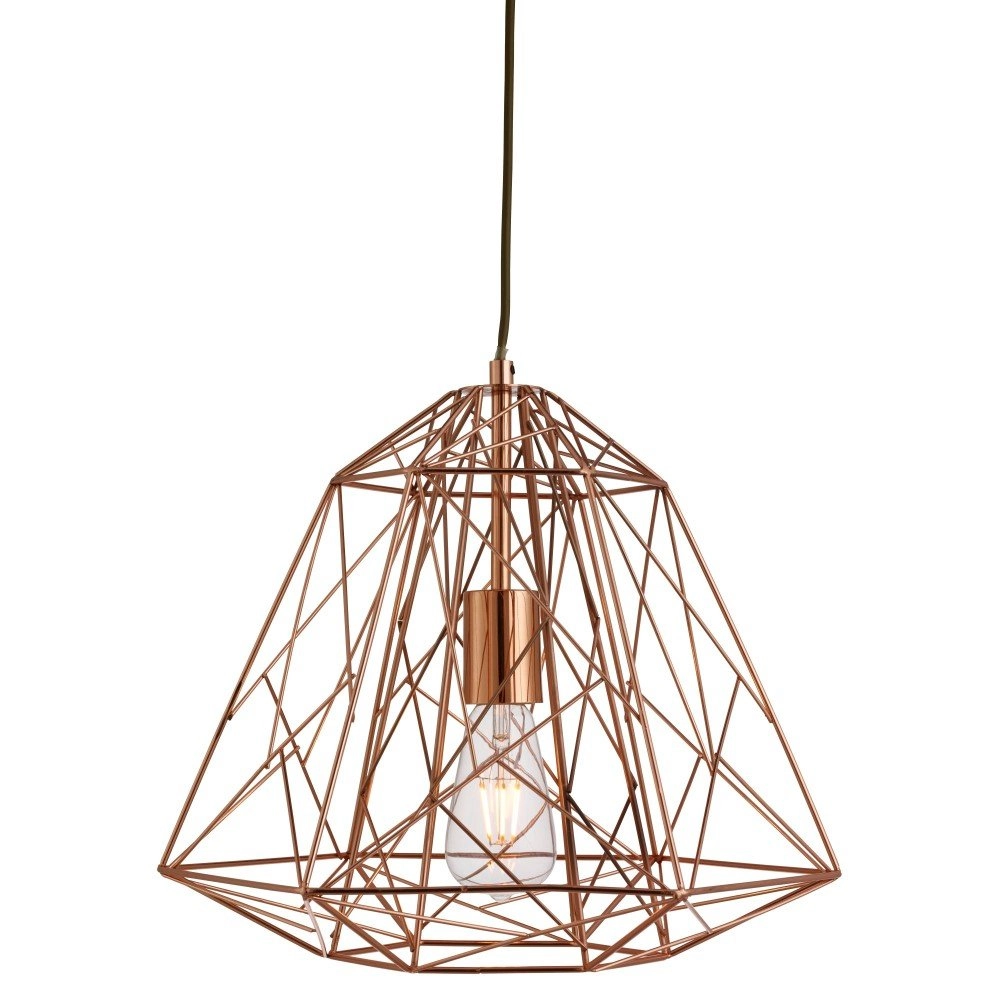 Kupferdrahtlampe Geometric Cage Ø 39cm Searchlight 5053423060545
