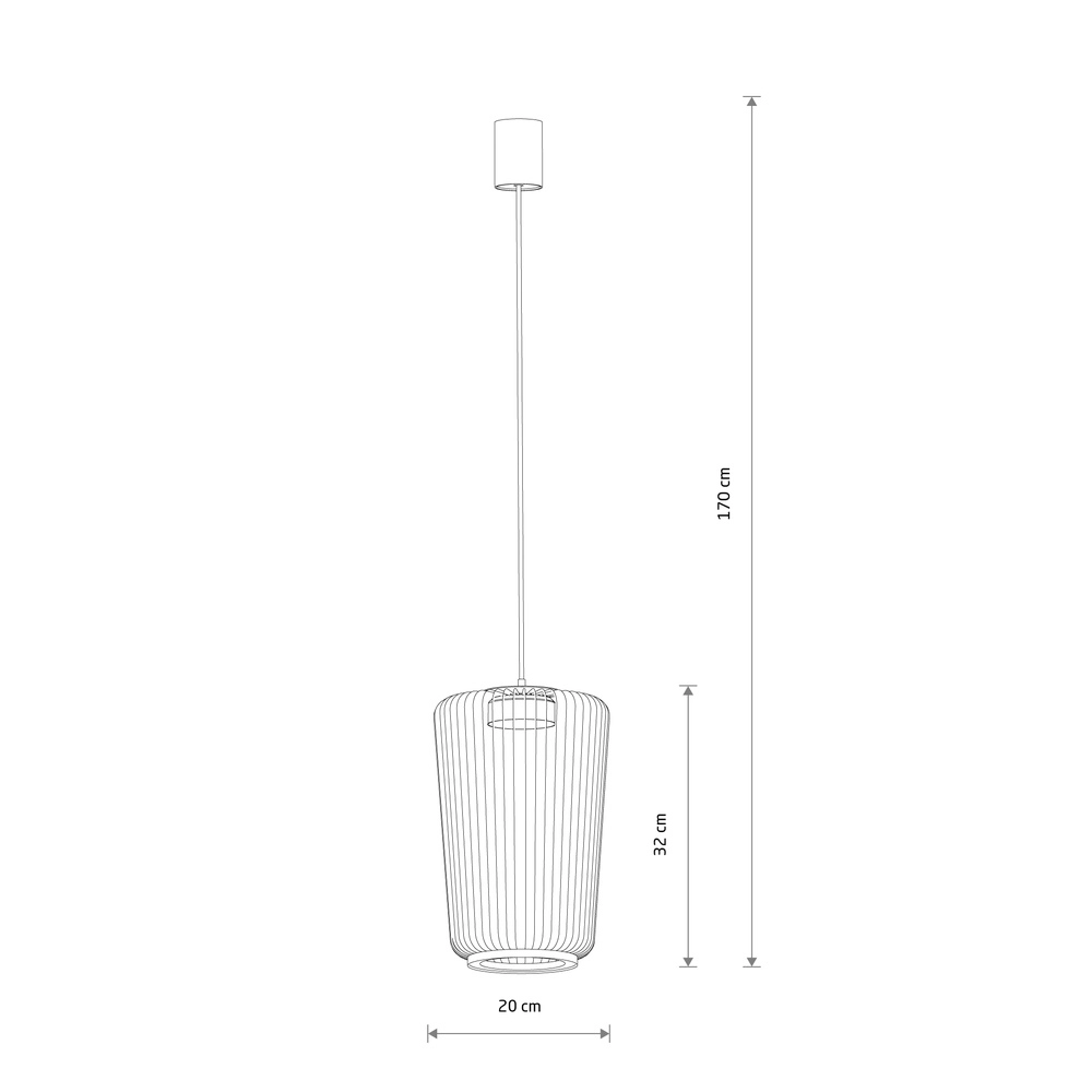 Käfiglampe Kenai sandbraun Ø 20 cm Lyora 5903139122221