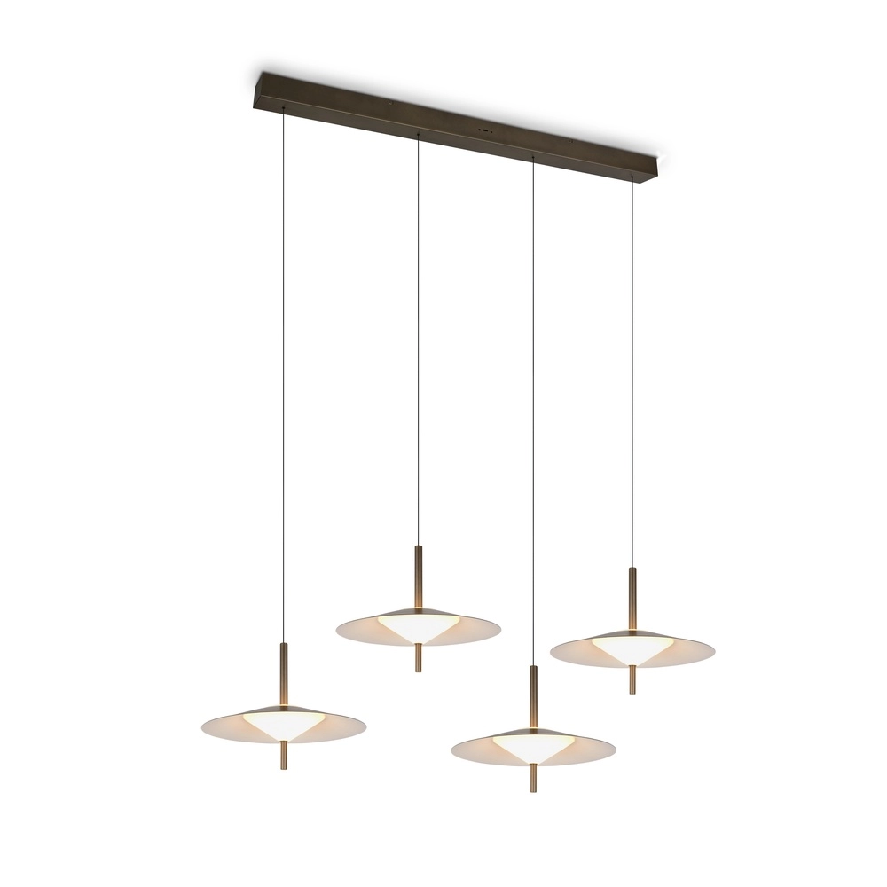 Design-Pendellampe Amalo 4-hell Platinbraun
