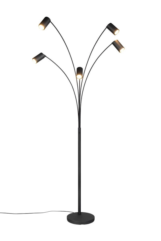 5-flammige Stehleuchte Marley Schwarz Trio 4017807612363