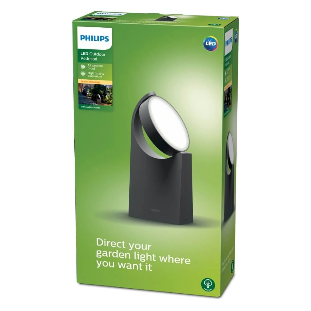 Laterne Mimosa Anthrazit Philips 8719514477292