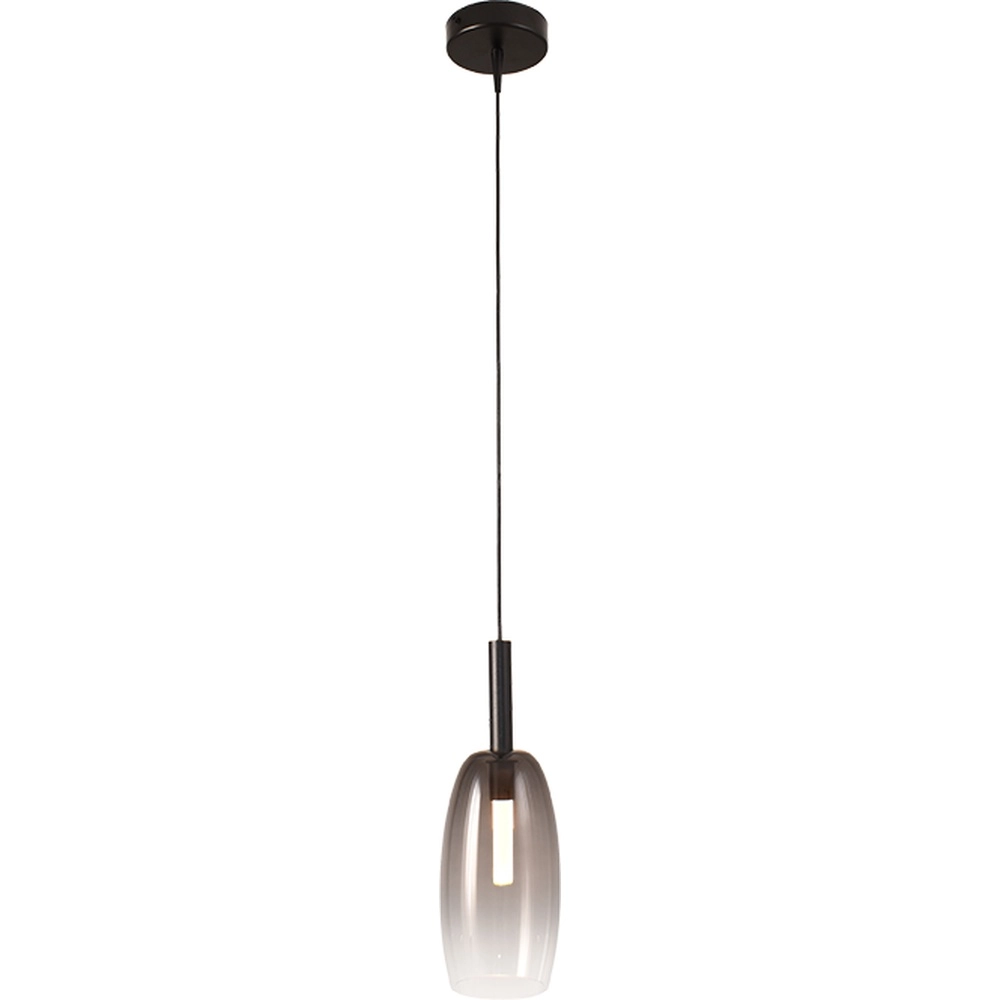 Pendellampe Ø 11,5 cm Lido Olive mit rauchverdünnendem Glas
