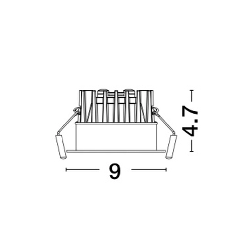 Weißer Einbaustrahler Blade Ø 9cm orientierbar Lyora 5212017418562