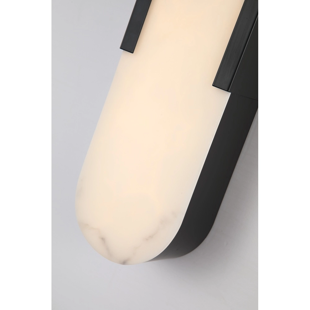 Wandleuchte Opaline schwarz 50cm Searchlight 5053423300764