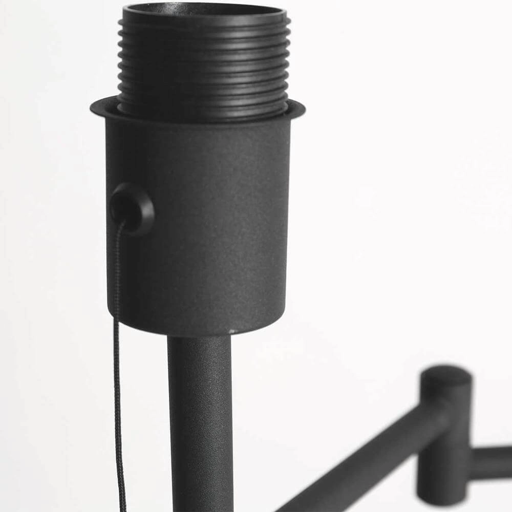 Stehlampe Bella schwarz mit goldener Kapuze Steinhauer 8712746174618