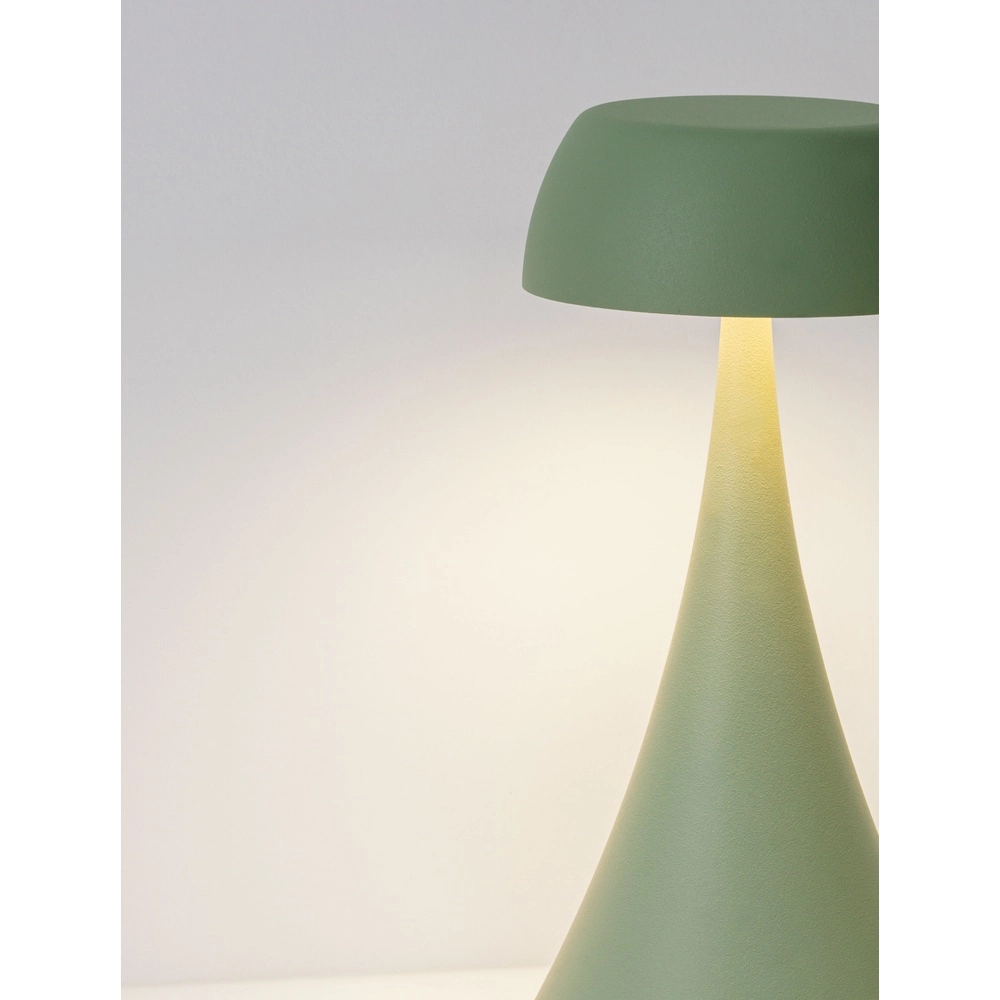 Tischlampe Ycro olivgrün mit USB Lyora 5212017477002
