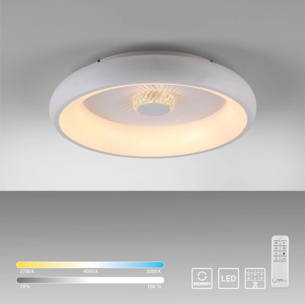 Runde Deckenleuchte Vertigo weiß Ø 46,5cm Just Light 4043689994709