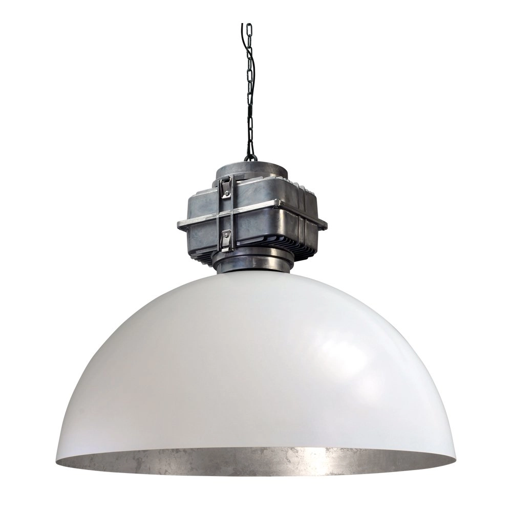 Pendelleuchte Industria 80 weiß mit silber