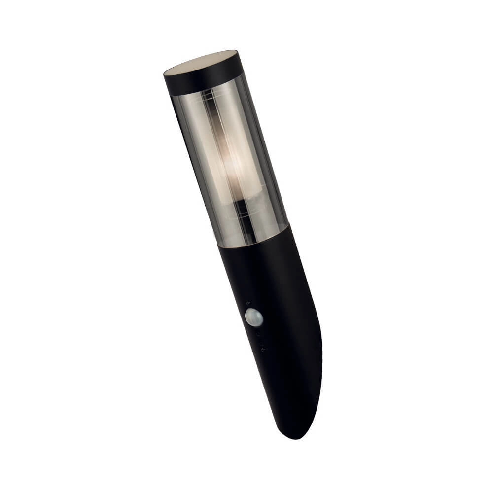 Schwarze Außenlampe Batton mit Sensor