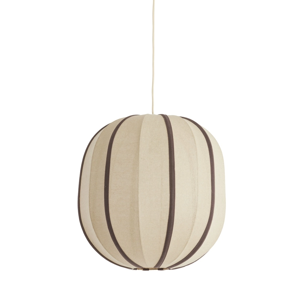 Japandi-Pendellampe Esmiria Ø 51cm – dunkelbraun