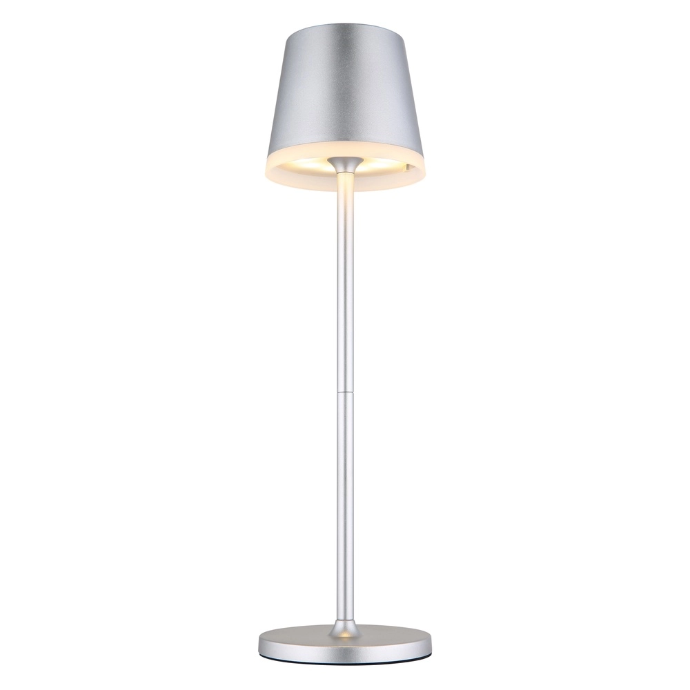 Solartischlampe Vannieso Silbergrau Globo 9007371478361