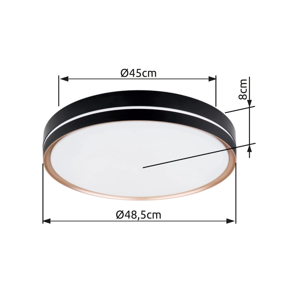 Design-Deckenlampe Manni schwarze Ø 48,5 cm Globo 9007371425150