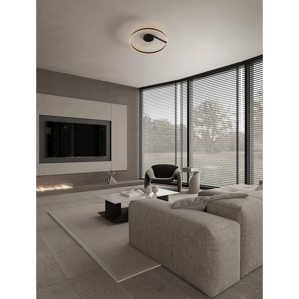 Deckenlampe Bianco schwarz Ø 80cm Lyora 5212017473851