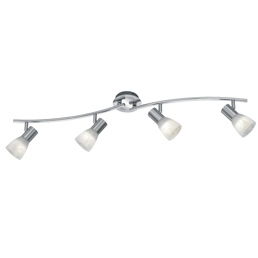 LED-Deckenstrahler Levisto 4-Licht-Nickelmatte